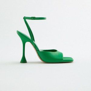 Green Heeled Sandals